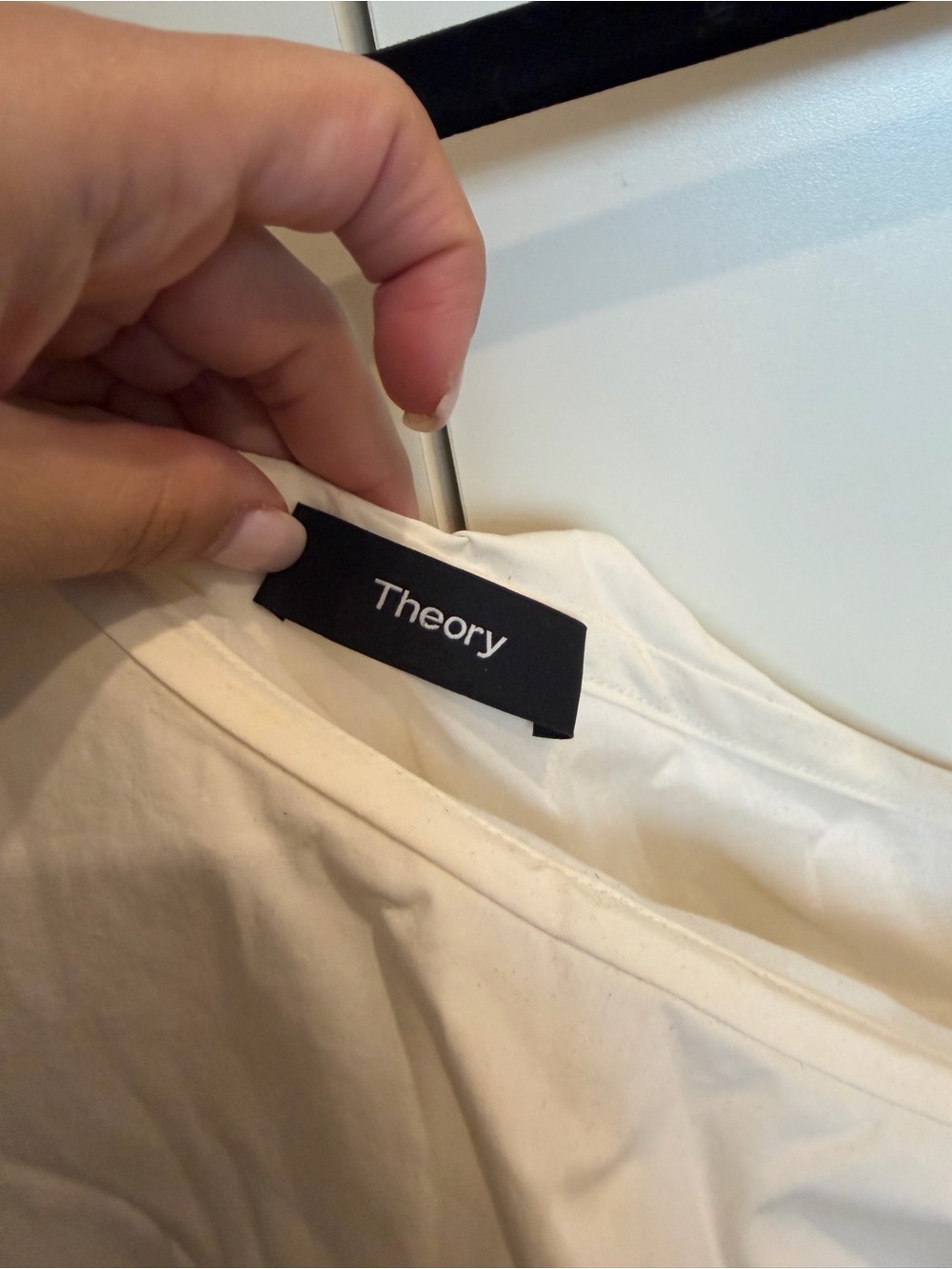 Theory White One-Shoulder Ruffle Dress - Picture 2 of 4